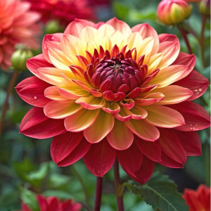 Георгин Оникс Найт купить по цене от 590р. в интернет-магазине «Посадика» с доставкой почтой в в Звенигороде и по всей России – [изображение №1].