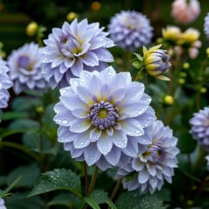 Георгин Акварель купить по цене от 680р. в интернет-магазине «Посадика» с доставкой почтой в в Звенигороде и по всей России – [изображение №1].