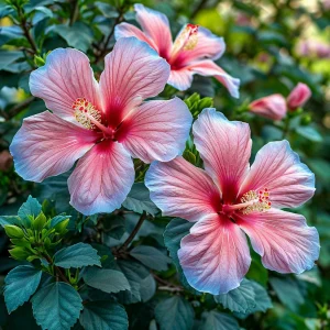 Гибискус садовый Тропикал Сан купить по цене от 293р. в интернет-магазине «Посадика» с доставкой почтой в в Звенигороде и по всей России – [изображение №1].