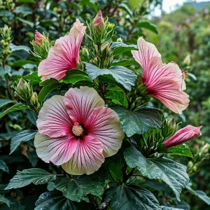 Гибискус Иден Бьюти купить по цене от 460р. в интернет-магазине «Посадика» с доставкой почтой в в Звенигороде и по всей России – [изображение №1].